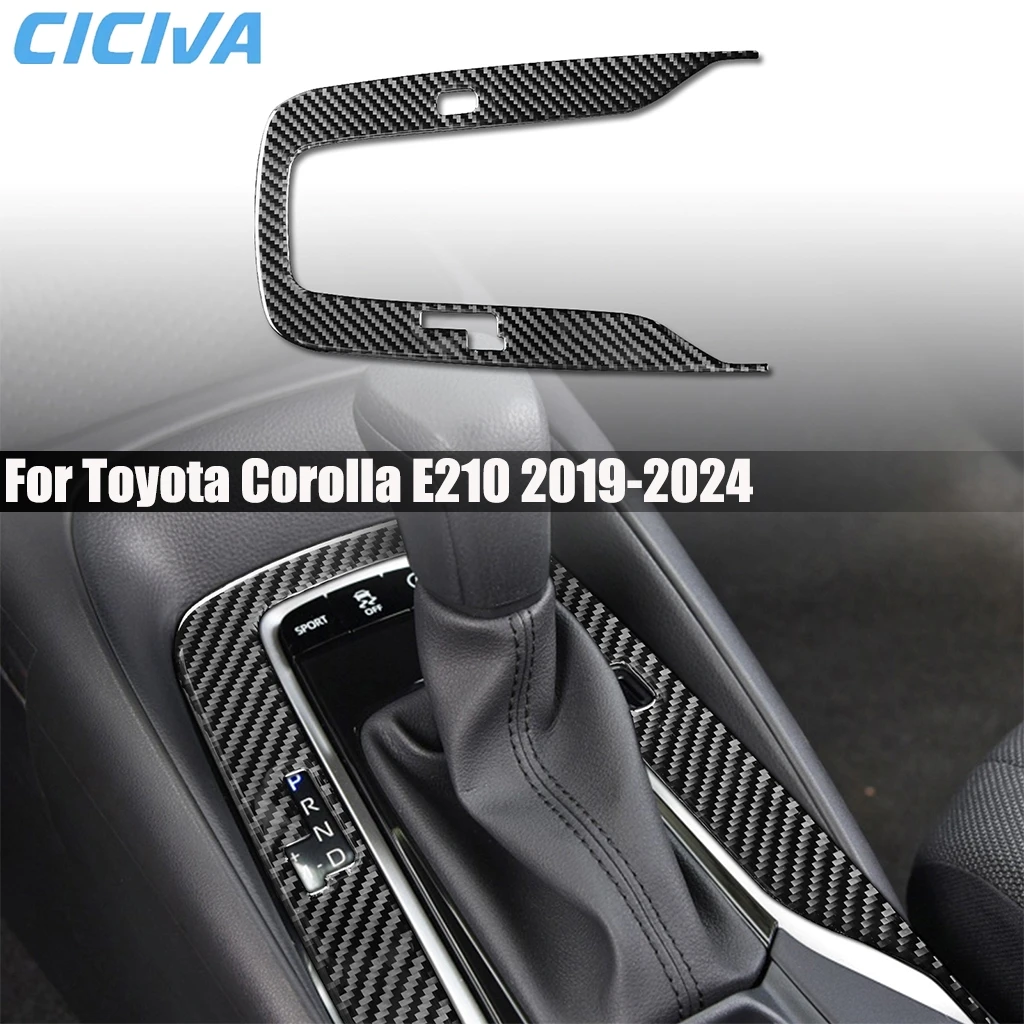 

Carbon Fiber Car Accessories Gear Shift Frame Decorative Interior Cover Modified Trim Sticker For Toyota Corolla E210 2019-2024