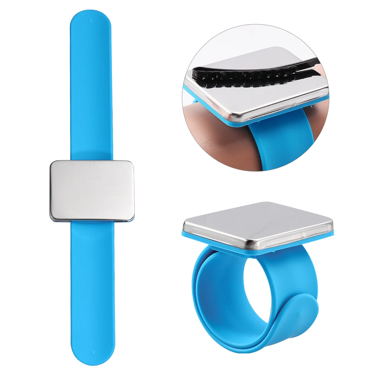 Magnetic Snap Ring Hairdresser Bracelet Silicone Salon Supplies Pins Slap Cushion Holder Magnets