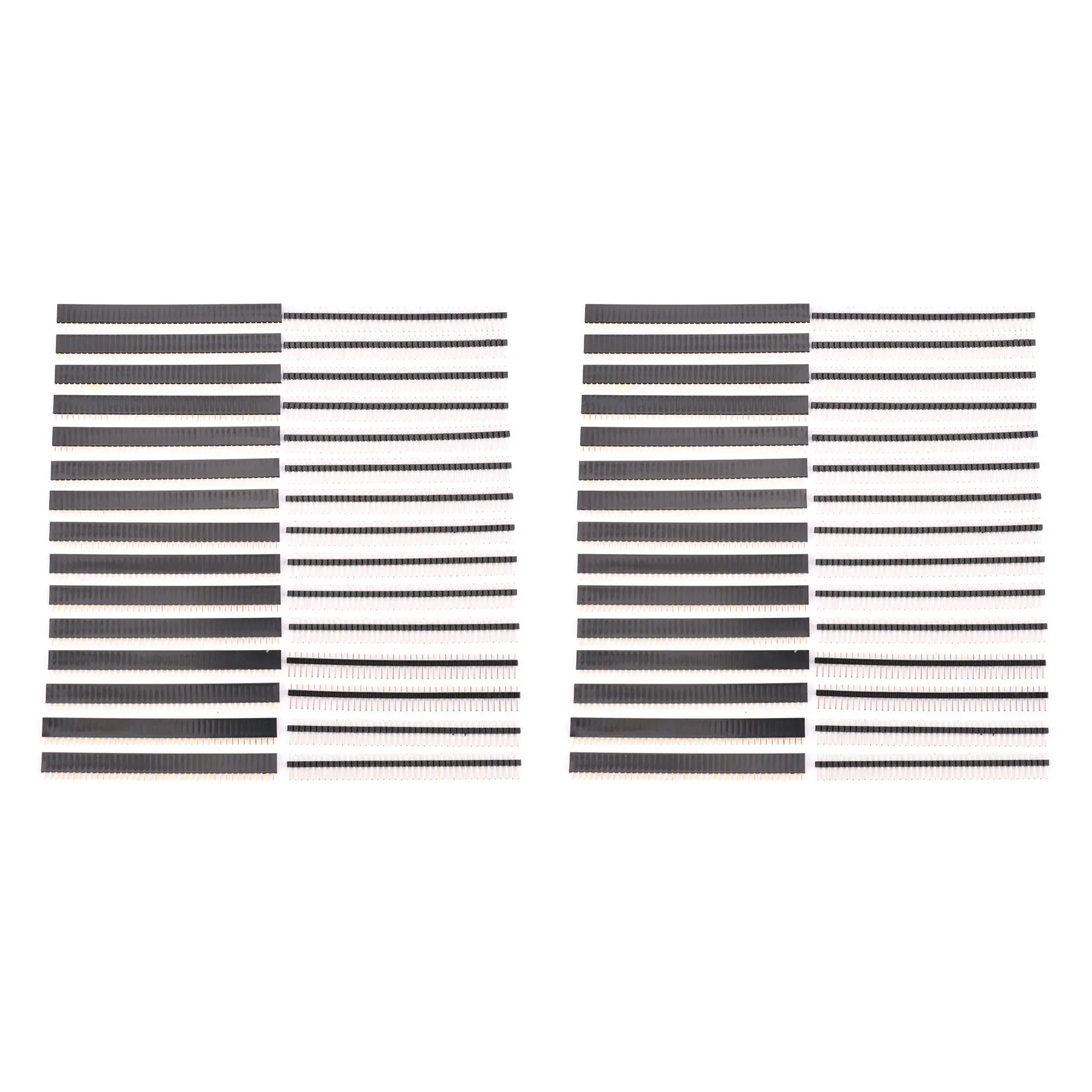ABVJ-60 Pcs 40 Pin 2.54Mm Male & Female Pin Headers Plug Connector For Arduino Prototype Shield