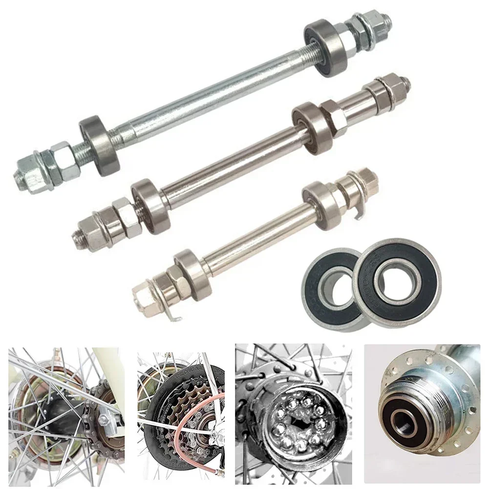 

1 Set Mountain Bike Axle Front Rear Quick Release With 6000 Bearings For 6-8 Speeds Easy To Use And Install Cycling Accessories