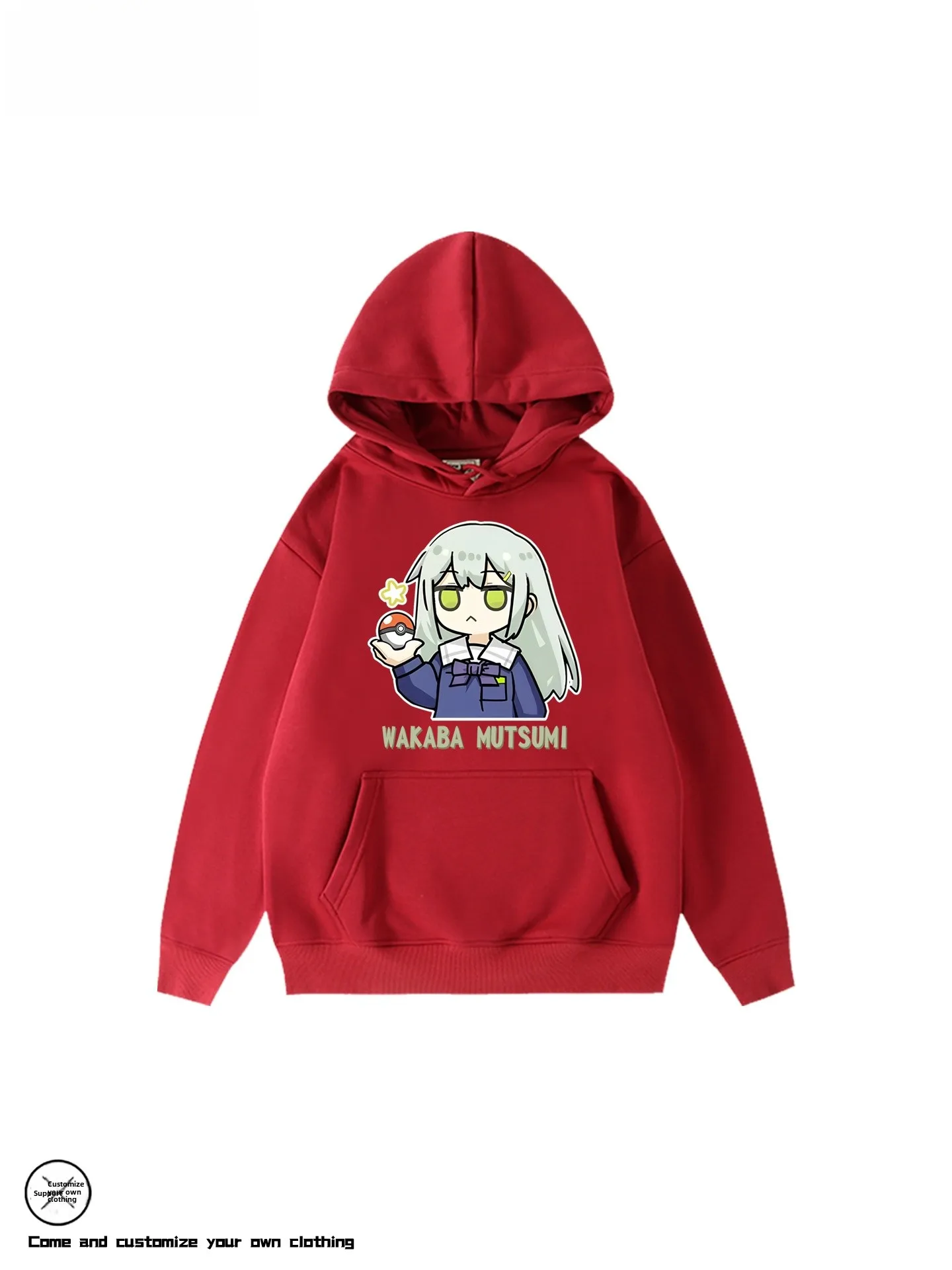 Bang Dr Anime Ave Ca Hoodie Cartoon Fce Loose Fit ex Sweatirt Youth Faion Autumn Winter Warm Stand Cut Print