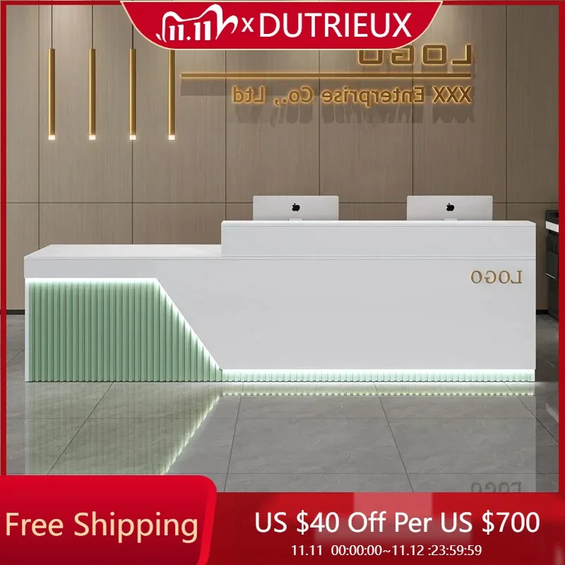 

Fashion Interior Reception Desks White Beauty Save Space Clear Reception Desks Office Luxury Comptoire Accueil Unique Furniture