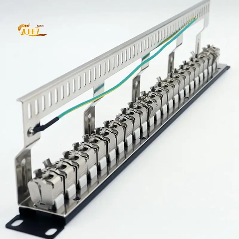 

Патч-панель AEE7-Cat7, 24-портовая патч-панель CAT7/CAT6A FTP, полностью экранированная, в комплекте. 24X экранированный адаптер Keystone Cat7 1U, 19 дюймов