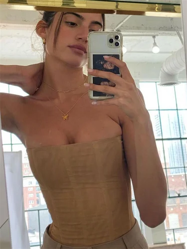 Imagen 2 del producto Tossy-Chaleco de malla con espalda descubierta para mujer, elegante, de lujo, sin tirantes, liso, ropa de calle ajustada, camiseta sin mangas interior Sexy Y2k para mujer