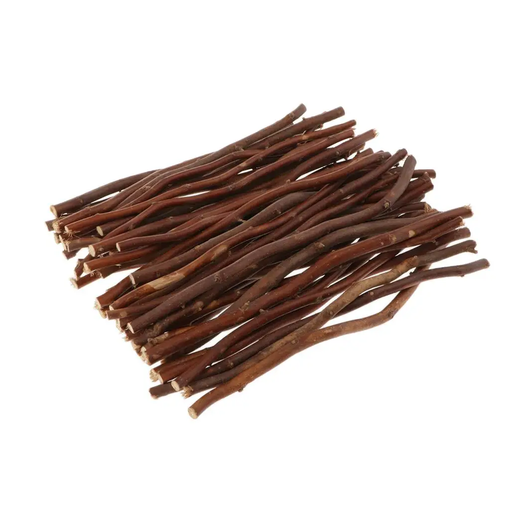 

50 Pack Rustic Wood Pieces Vase Filler Log Sticks, Real Branch Shelf, Wreath, DIY Craft Supplies for Home Decoration