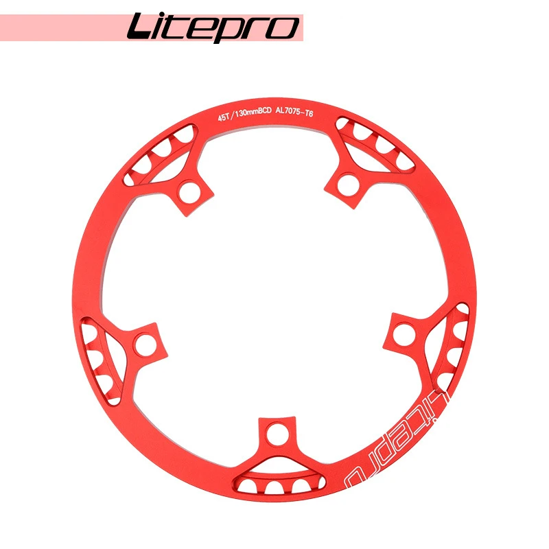 Litepro Single Speed 130BCD Folding bike Crankset BMX Chainwheel 45/47/53/56/58T Chain Wheel 170mm Crank Chain Ring