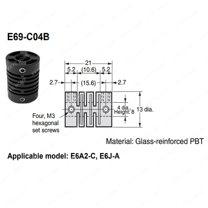 E69-C02B  E69-C04B E69-C06B E69-C08B E69-C10B E69-C68B E69-C610B E69-C06M E69-C10M E69 Coupler Couplings For Rotary Encoder