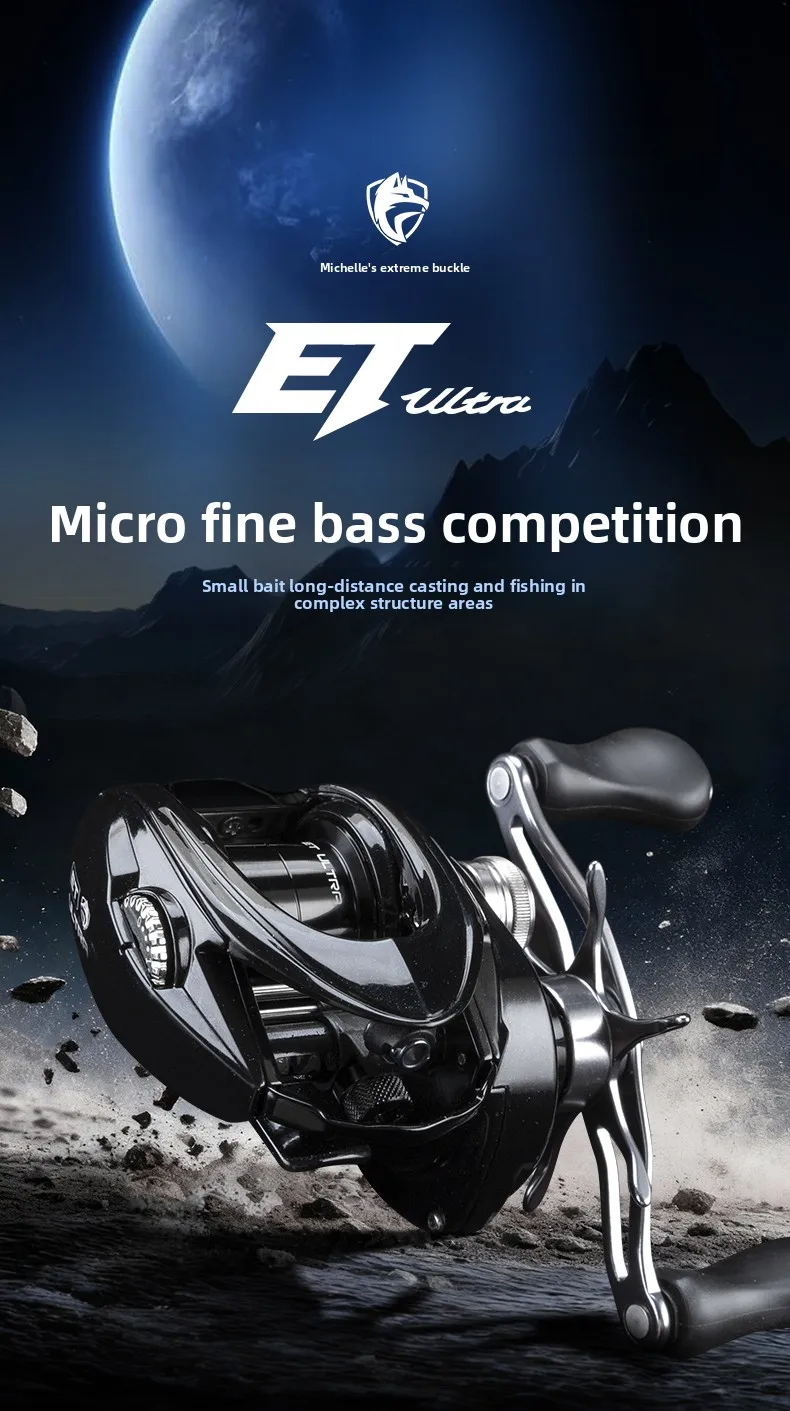 Michel Fox ET Ultra Spincast Reel for Micro Jigging Precision Competition Fishing with Metal Body and OEZ Variable Brake