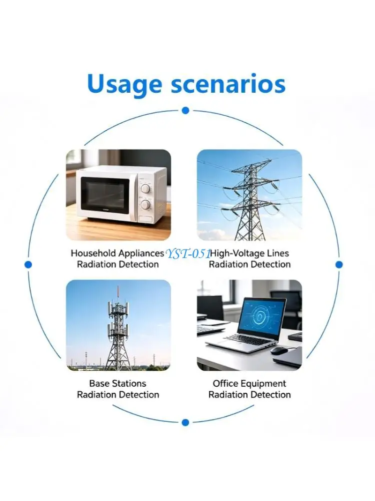 

E15A Electromagnetic Radiation Detector XR2 For Home Office With LCD Screen And Alarm