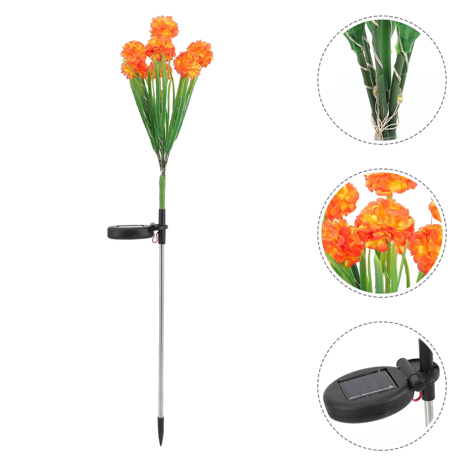 

7-Head Powered Garden Lamp Outdoor Landscape Lighting Decoration Flower Shape Led Yard Light Solar Pathway Lights Garden Decor