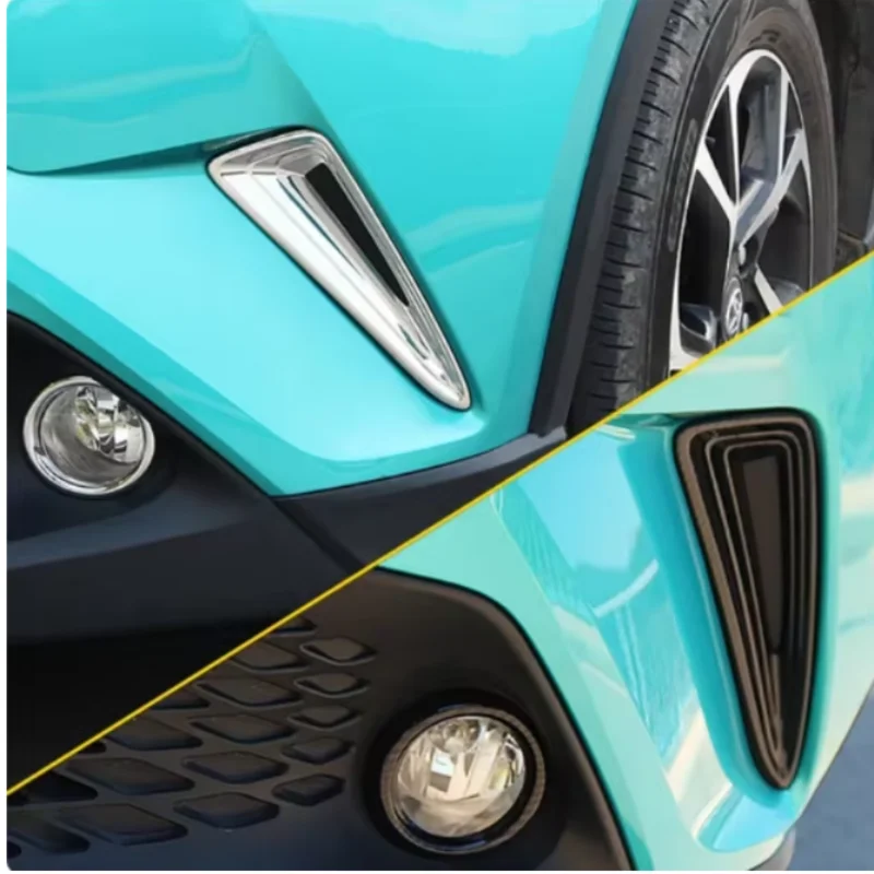 

ABAIWAI для Toyota C-HR 2017 2018 2019 2020 2021 кузов противотуманные фары ABS пластик головка лампы передняя решетка выходное вентиляционное отверстие рамка отделка 2 шт.