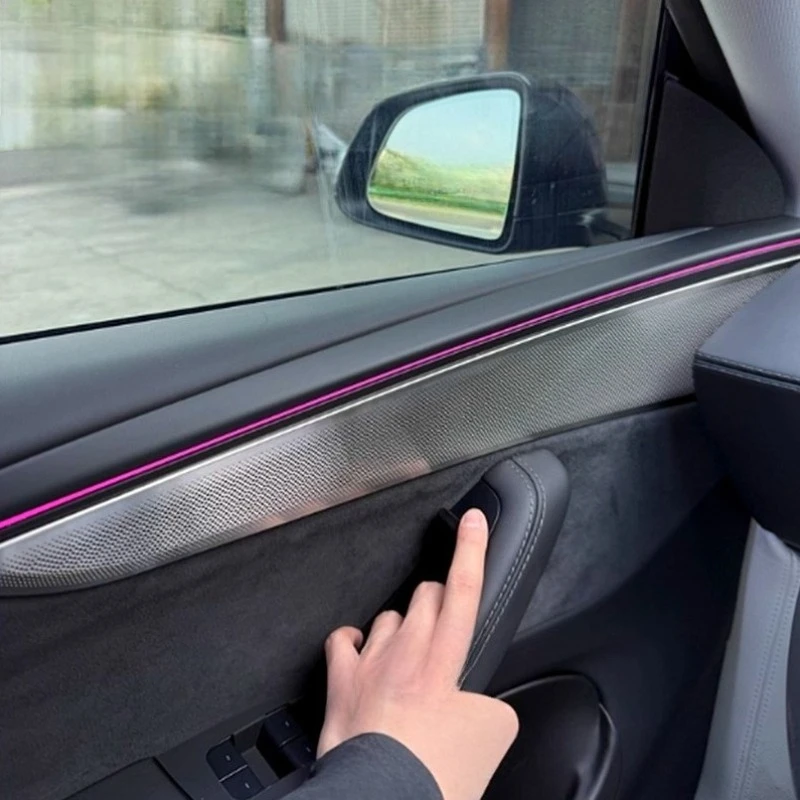 Horn Covers on The Front and Rear Door Panels for Tesla Model Y Juniper 2025+ Four Door Loudspeaker Car Interior Accessories