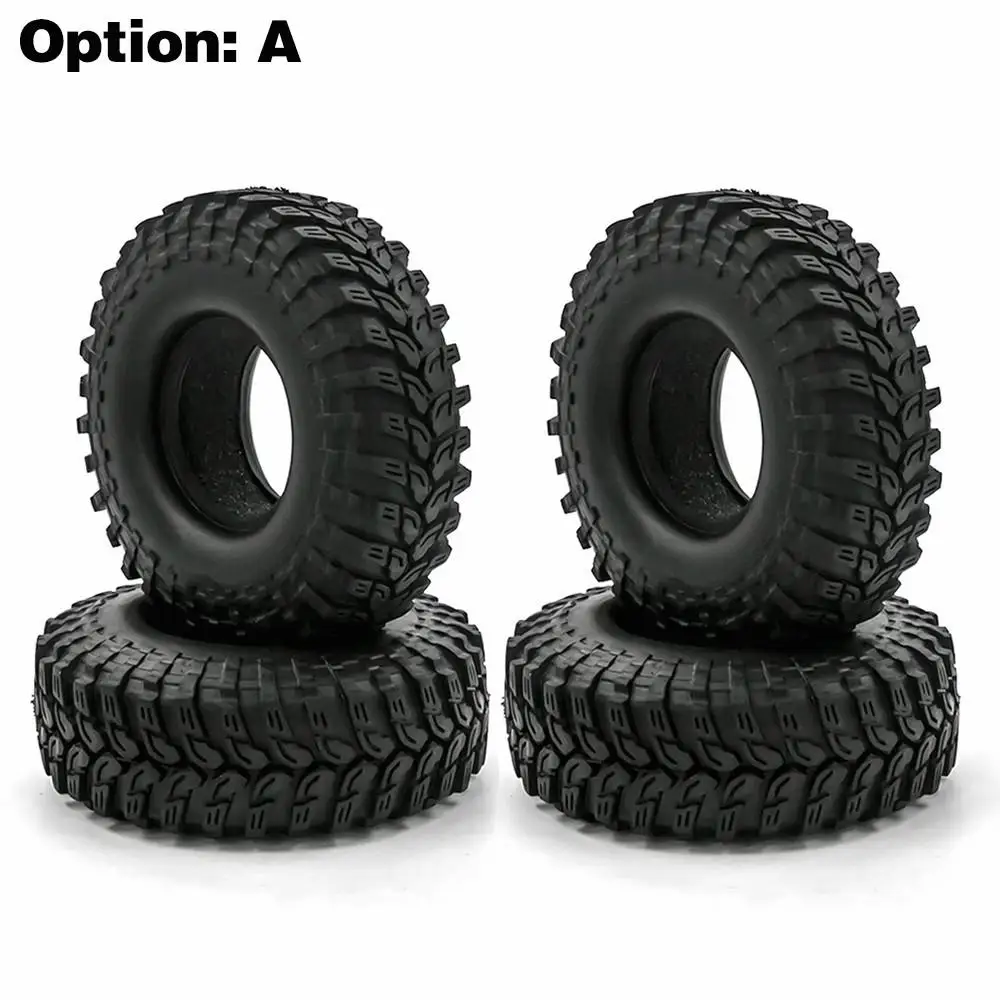 

For 1/10 Rc Crawler Car Trax Trx4 Axial Scx10 Wraith Rc4wd Yikong Rgt Wrangler 1.9 Wheel 4pcs 1.9 Inch Rubber Tyre 96-108-115mm