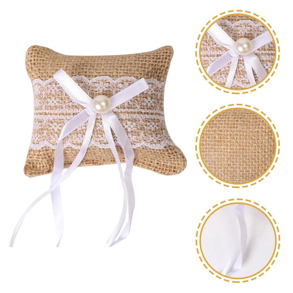 2 قطعة وسادة وسادة أنيقة حلقة حامل الوسائد لحفل زفاف الديكور اقتراح حلقة حامل لوازم حفلات الزفاف