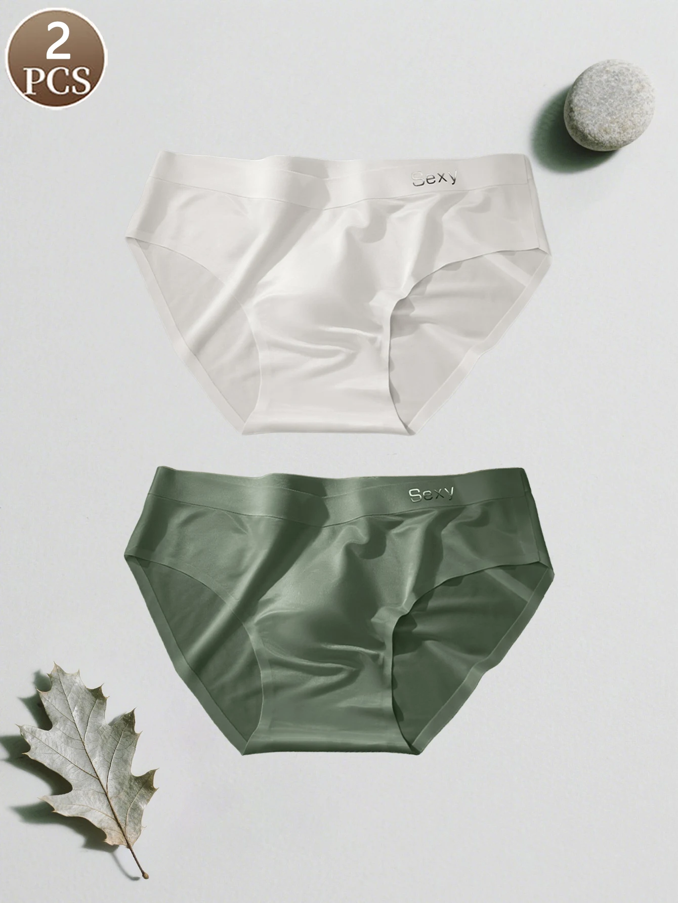 

2 шт. мужские треугольные трусы, модные атласные однотонные мужские повседневные спортивные трусы со средней талией, мягкие и удобные мужские трусы