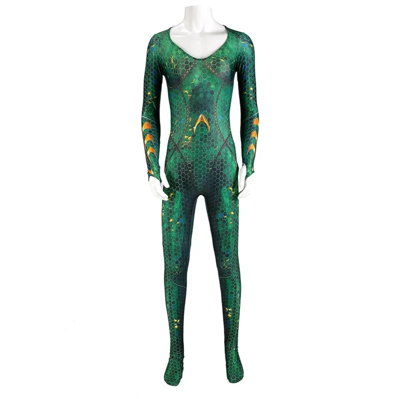 Halloween Carnival Movie mera cosplay aquaman and mera costume superhero women wig Zentai Bodysuit Suit Jumpsuits for adult