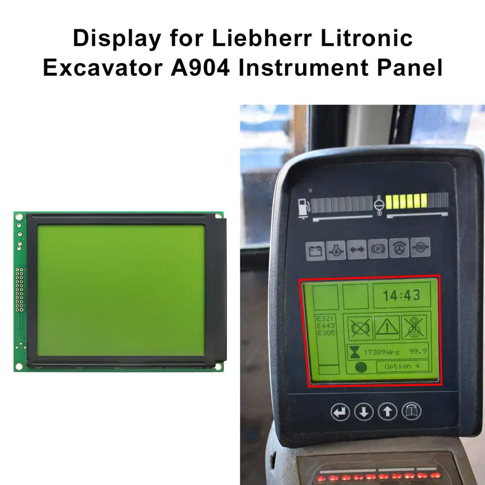 

Display for Liebherr Litronic Excavator A9204 A924 Instrument Panel