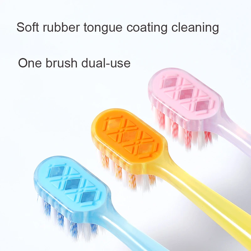 3 PC Spiral Bristle Toothbrush Adult Soft Fur Household Use Suit Couple's Simple And Wide Head Protect Gums Cleaning Teeth Oral