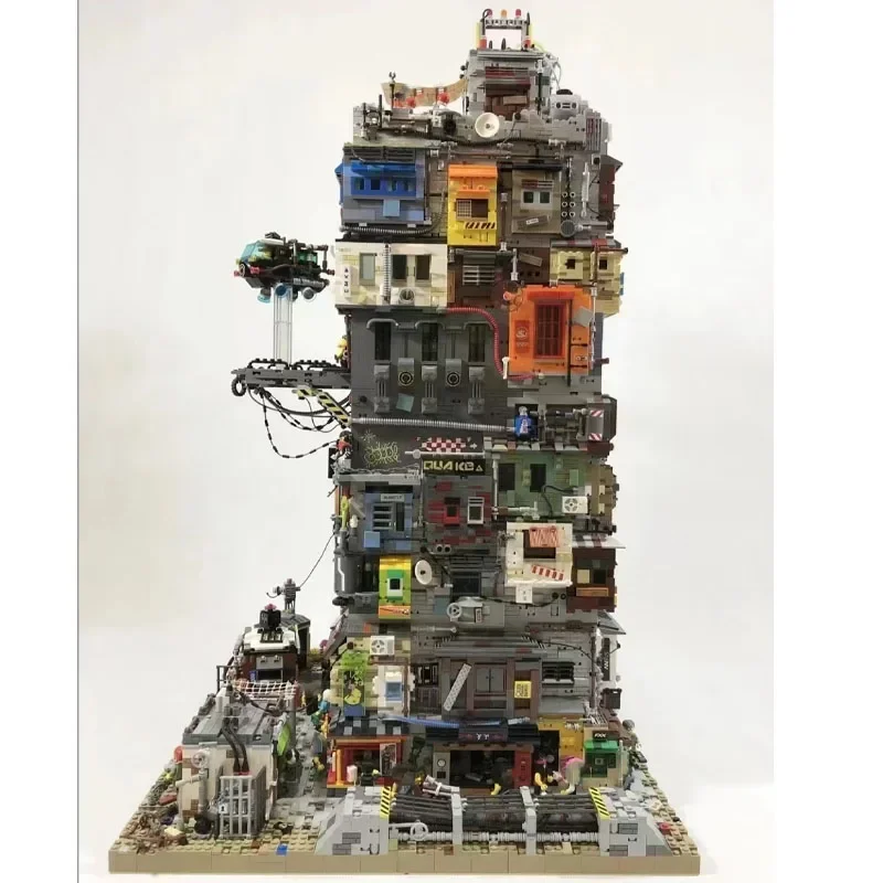 City Building MOC-14245 Doomsday Wasteland Building Town Difficult Building Block Toys Adult DIY Birthday Gift Christmas DiyGift