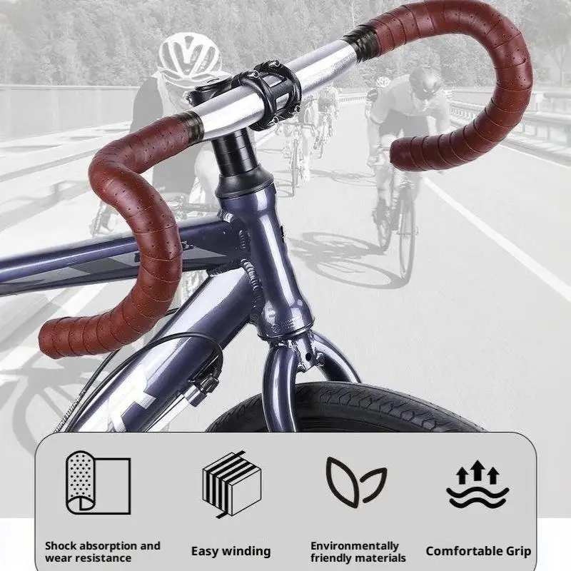 Fahrrad-Lenkerband Wasserdicht Kratzfest PU-Leder Gepolstertes Band für Outdoor-Radfahren Rennräder Reguläre Nutzung – Detail 1