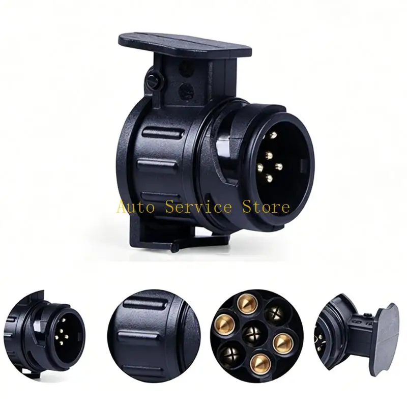 462A European 13P To 7 Pin Trailer Plug Adapter ABS Socket For Truck Caravans Towing