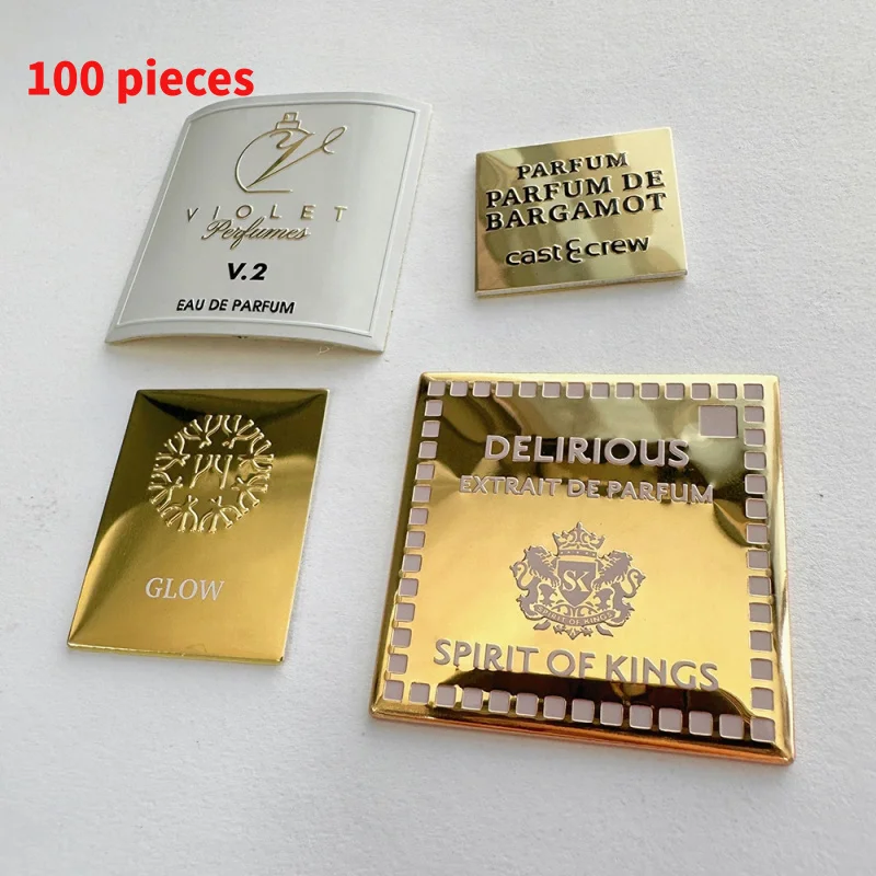 

10 0.Zhang. custom. Custom logo maker handbag metal label perfume bottle square plate aluminum sticker decorative accessories na