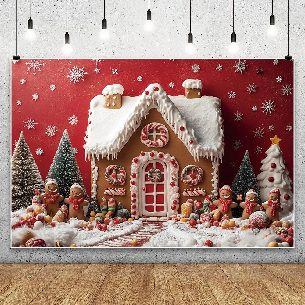 الشتاء عيد الميلاد التصوير الخلفيات عيد الميلاد إكليل الحلوى كوخ عطلة الكبار الأسرة صور التصوير خلفية استوديو الدعائم