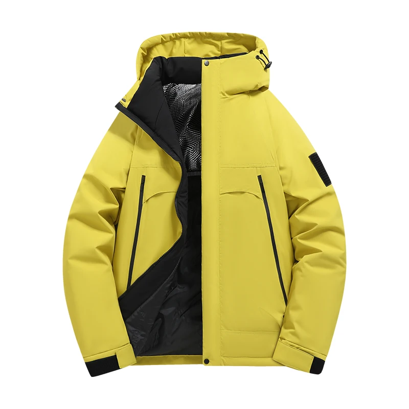 

Graphene Warm Men's Jacket Dopamine Jacket Men's Work Jacket Windproof Cycling Jacket Fashionable Hooded Warm Down Cotton Jacket