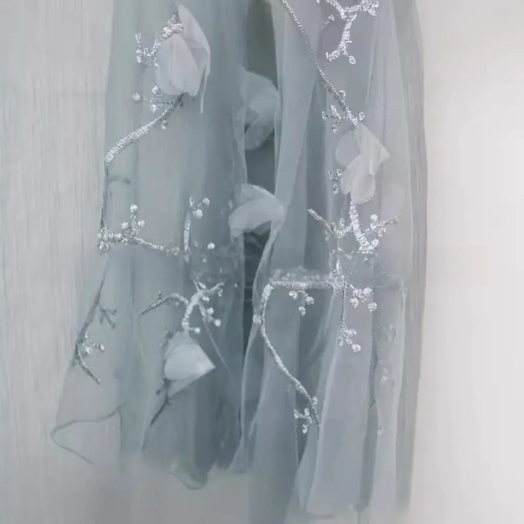 

Женский простой шифоновый длинный кардиган в китайском стиле с 3D вышивкой, перспективный солнцезащитный топ A6100