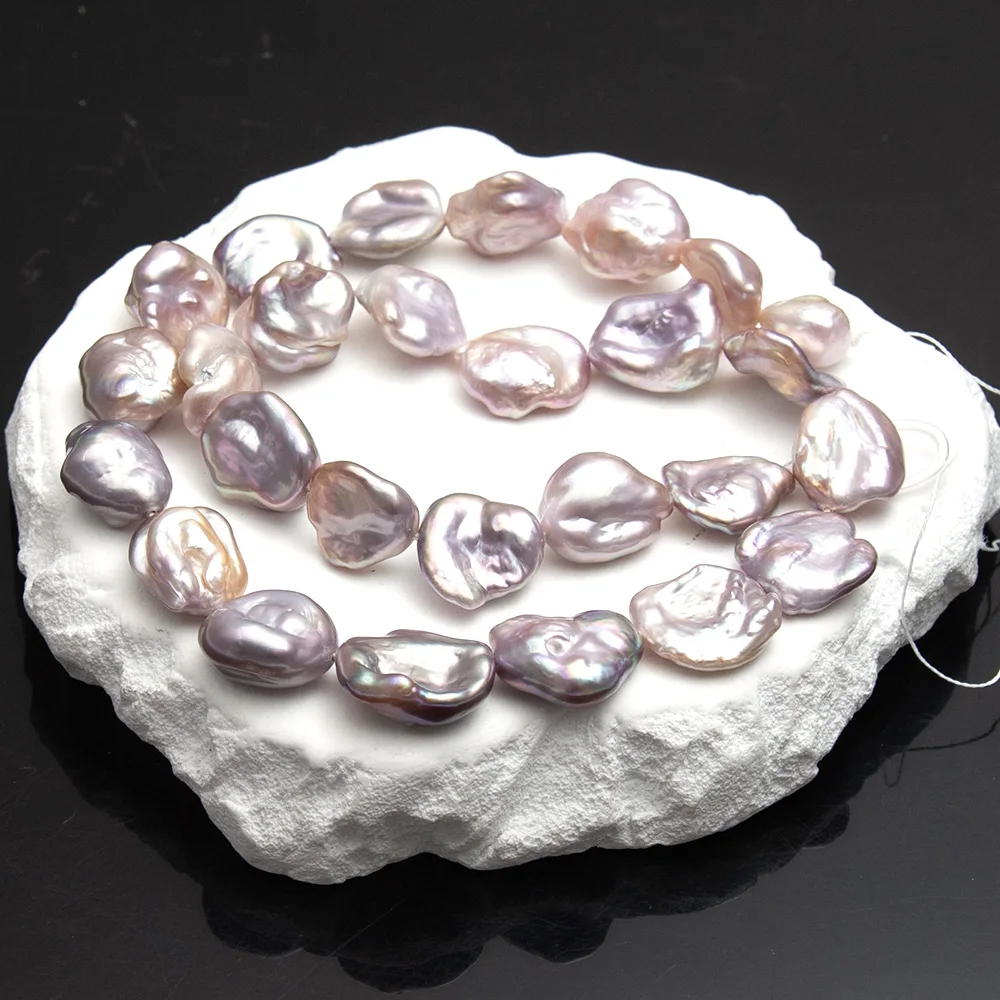 

1Strand Natural Freshwater Baroque Pearls 13-15MM Beaded Irregular Loose Spacer Beads Jewelry Making DIY Bracelet Necklace Gift