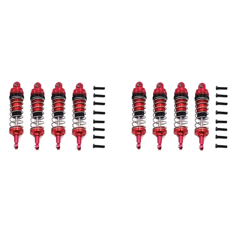 B78B-8Pcs Adjustable All Metal Shock Absorbers Damper For Wltoys 144001 124019 124018 RC Car Upgrade Parts Accessories,1