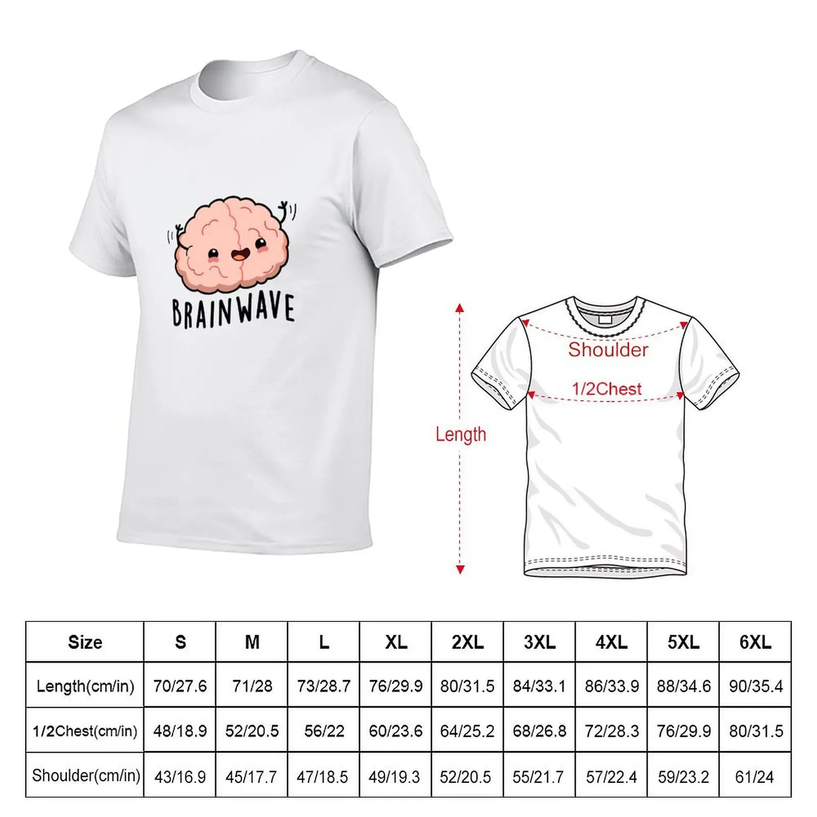 Brain Wave Funny Anatomy Puns T-Shirt cotton t shirt pack funny t shirts cotton T-Shirt