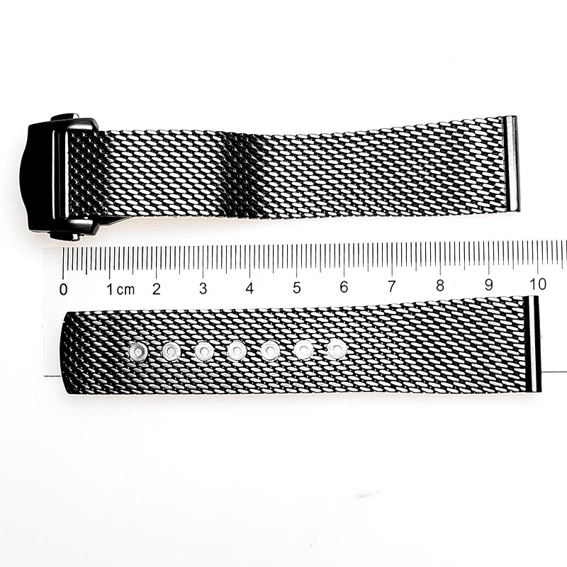 Premium 20mm Stainless Steel Watch Strap for Omega Seamaster 007 Milanese Mesh Metal Bracelet Folding Buckle Band Accessories