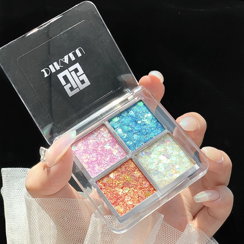 Glitter eye shadow palette high pigment Shimmer makeup shadows for eyes new rare beauty girlcult Korean makeup Cosmetics