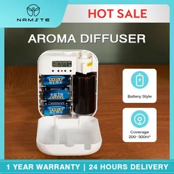 NAMSTE-difusor de Aroma para habitación, ambientador de aromaterapia con batería de 300m, para el hogar aromatizante, elevador de baño, Control Bluetooth