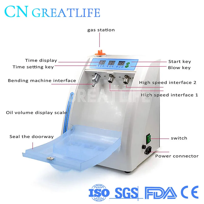 Dental Handpiece Handpiece Oiler Cleaning System Lubricant Device Maintenance Oil System Cleaner Lubricator Machine