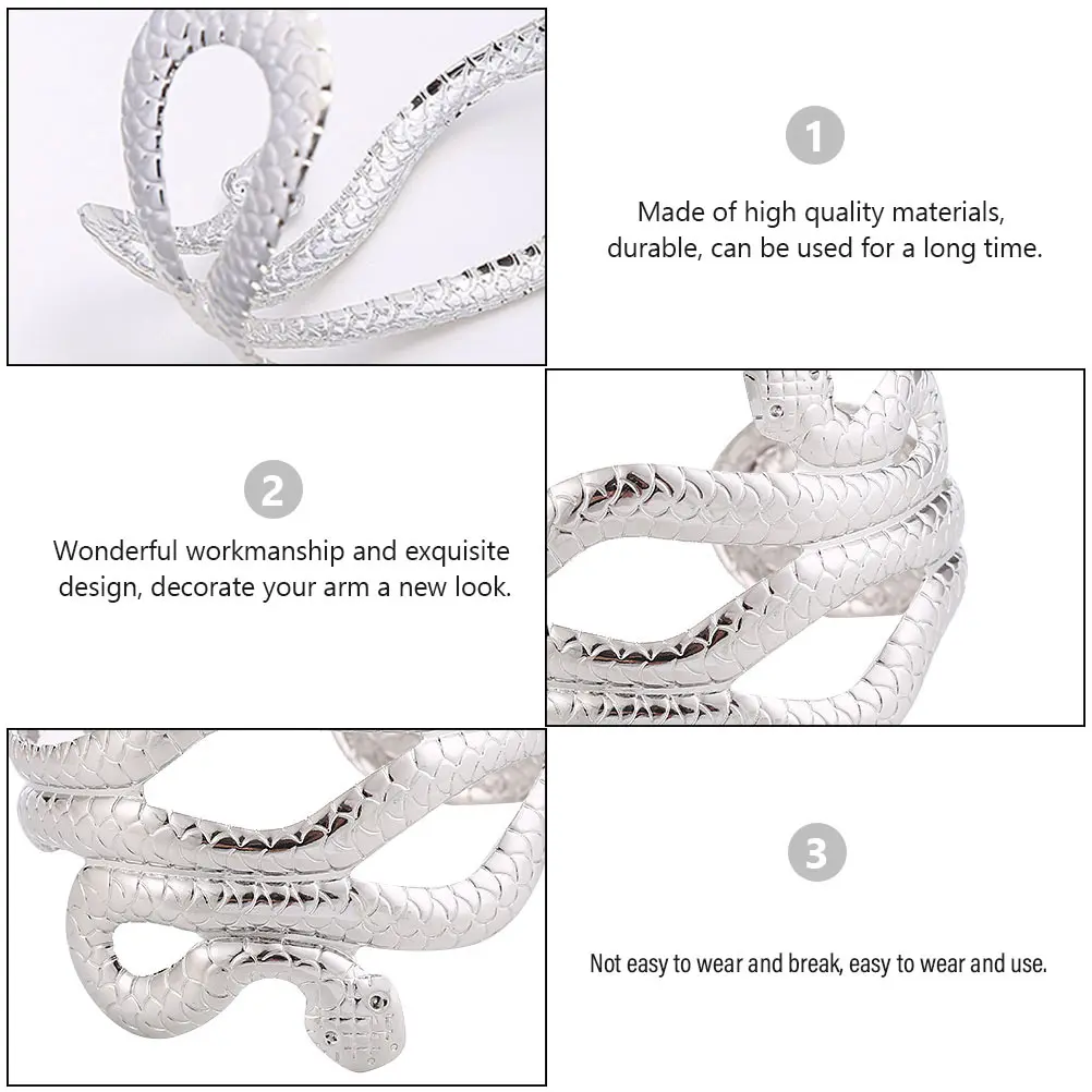 

Punk Metal Arm Ring Exaggerating Jewelry Bracelets for Men Armlet Decoration Woman Armband