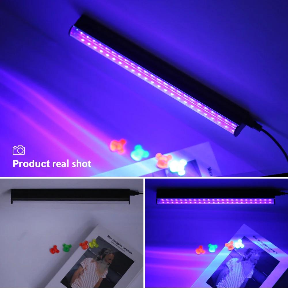 USB الأشعة فوق البنفسجية ضوء Blacklight T5 T8 UV Blacklight بار لحزب الفلورسنت ديسكو ضوء المرحلة T5 أنبوب الأشعة فوق البنفسجية قطاع أضواء للخزانة #5