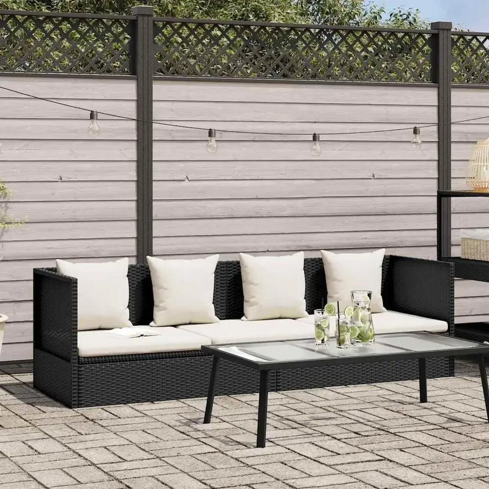 Cushioned Outdoor Adjustable Sunbed, Weather-Resistant Patio Lounger, Luxurious Poolside Relaxation in Black