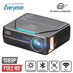 Everycom-Proyector YG627 para cine en casa, dispositivo con Android 11,0, WIFI, Full HD, 1080P, vídeo, teléfono inteligente, LED, para películas 4k