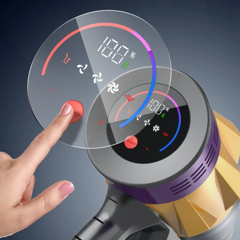 550W コードレスハンドヘルド掃除機、50kPa 強力吸引、取り外し可能&交換可能なバッテリー、タッチスクリーン、家庭用掃除機