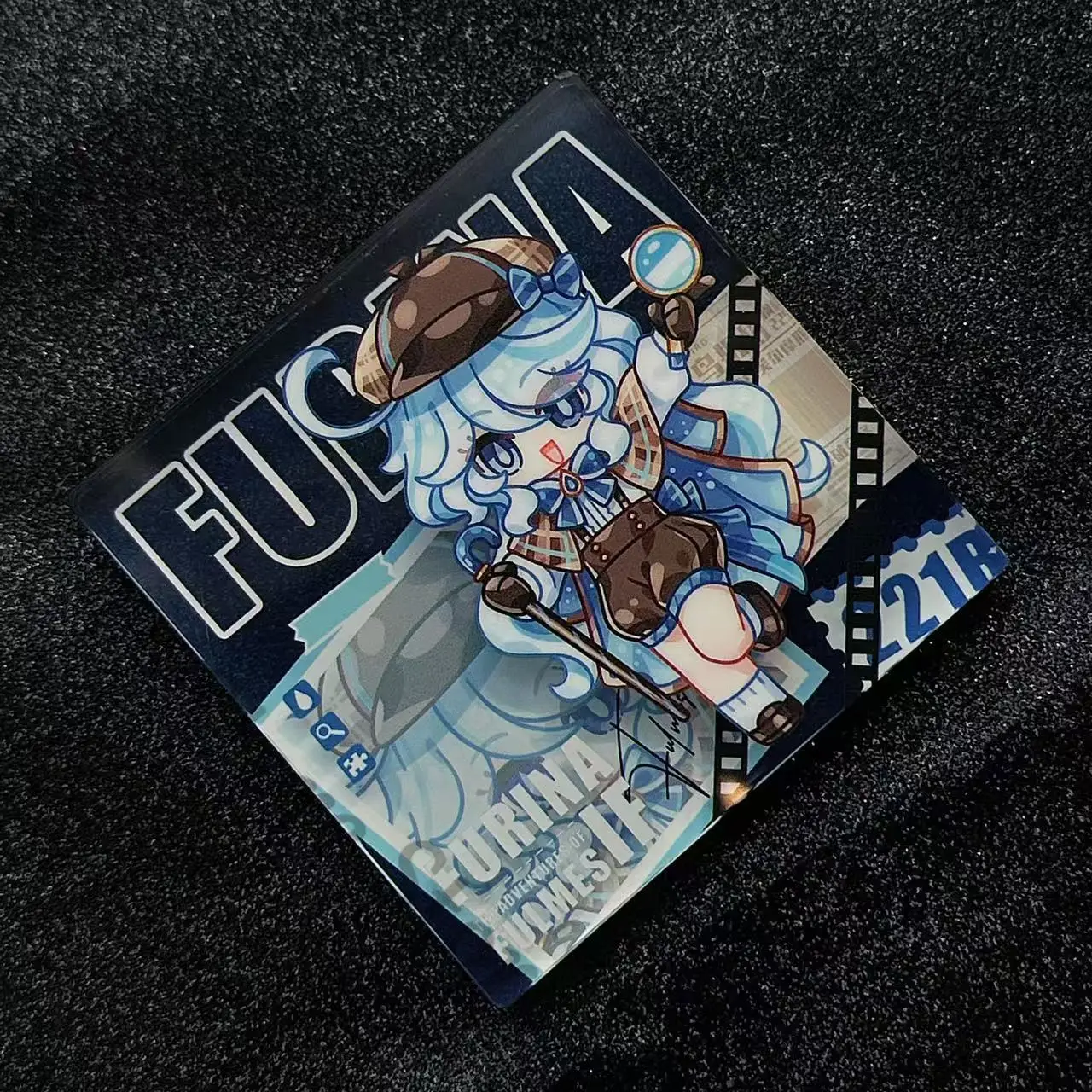 อะนิเมะ Genshin Impact Furina Focalors คอสเพลย์การ์ตูน Badge อะคริลิคจี้อิฐเข็มกลัดสัญลักษณ์เครื่องประดับ Mascot Collection ของขวัญ