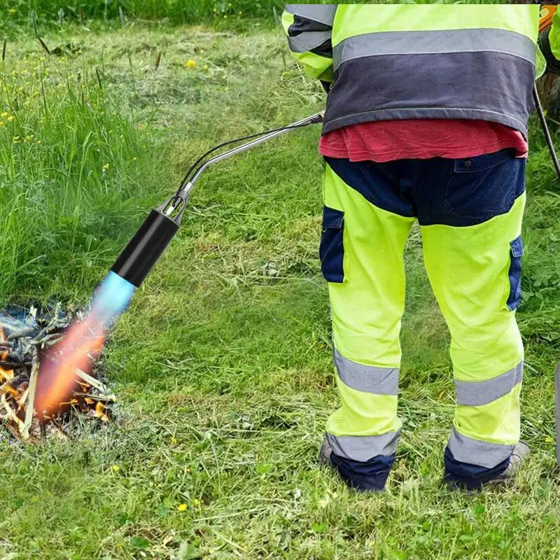 Garden Propane Weed Burner Torch Weed Kill Grass Shrub Butane Piezo Fire Lighter for Ice Snow Melting Lawn Garden Farm Tool