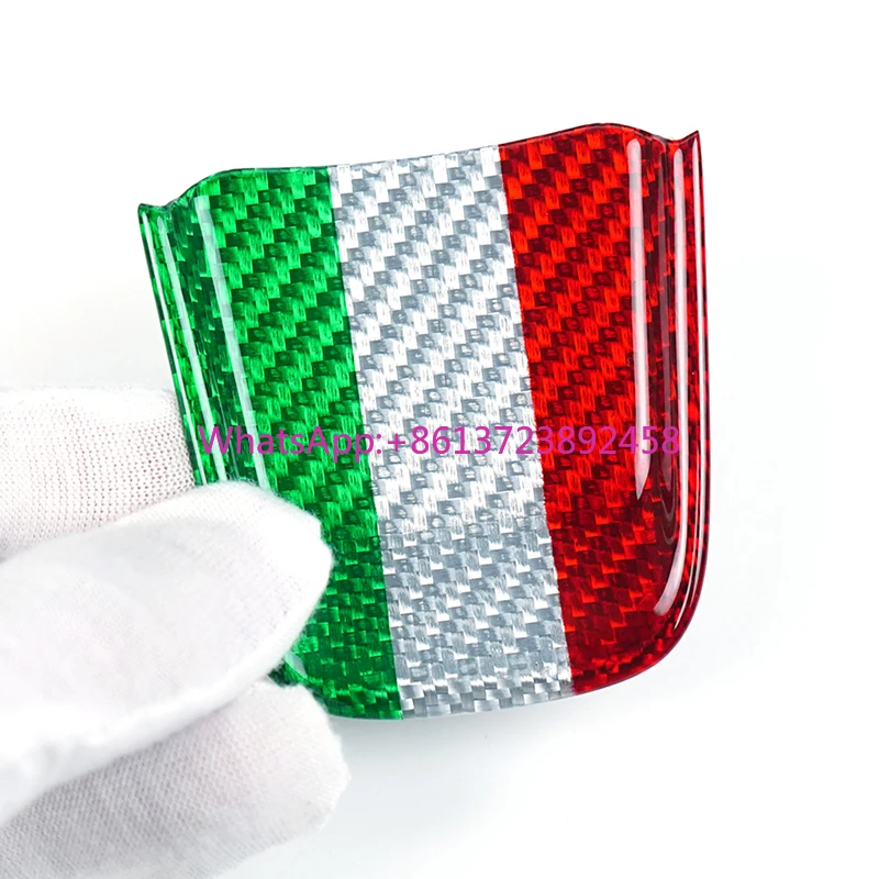 

6 Color Carbon Fiber Interior Accessories Steering Wheel Chin Decorative Sticker for Fiat 500/ABARTH 2020-2023