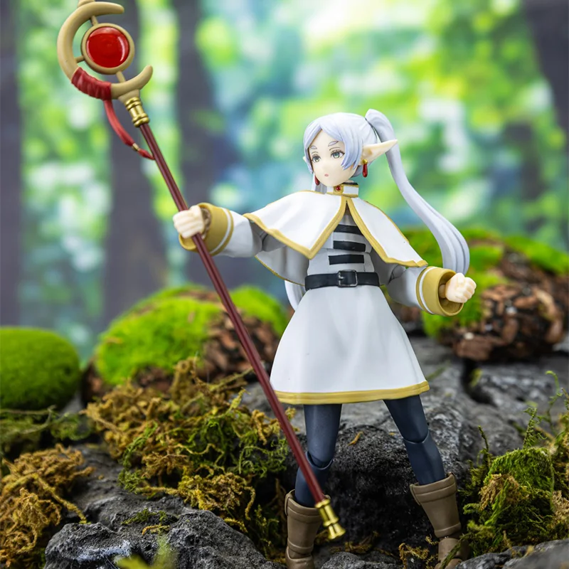 

【100%Authentic】BANDAI SPIRITS Original Sousou No Frieren Frieren H=12-14cm S.H.Figuarts Action Figure Model Decoration Toys