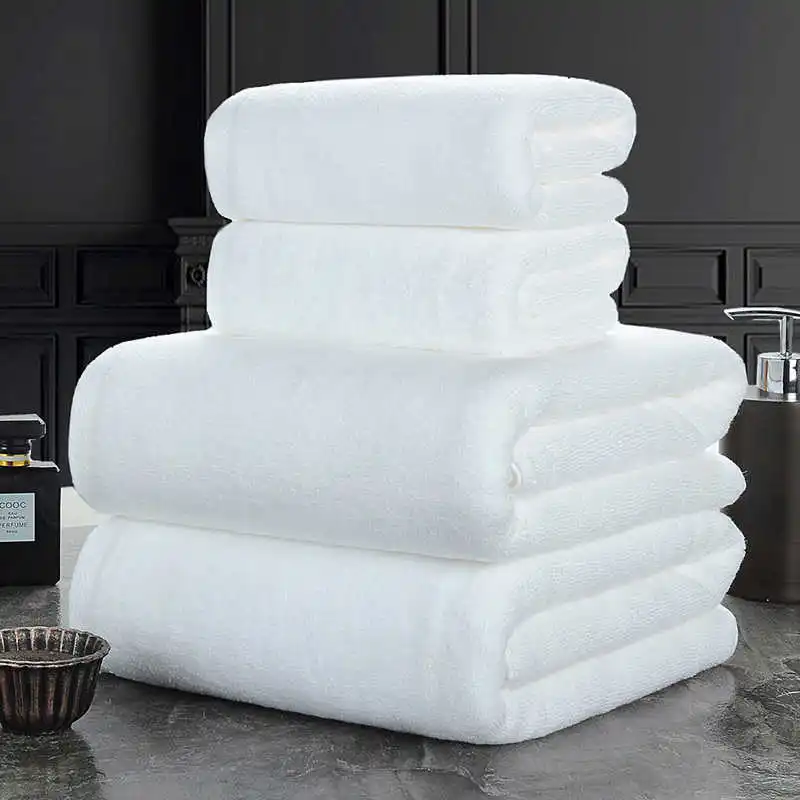 

Terry Bath Towel For Adults 100% Cotton Skin Friendly White Face Towels Sport Gym Washcloth Bathroom Hotel Travel Spa Camping