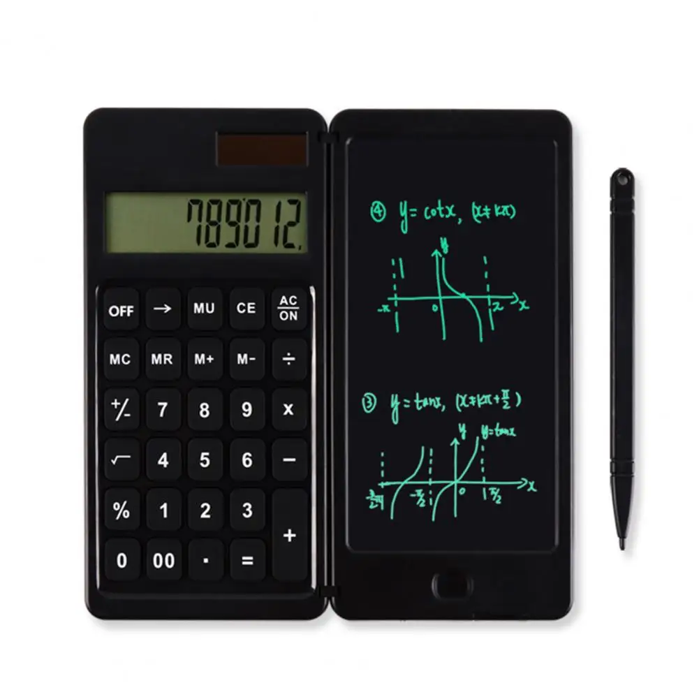 Calculadora de oficina con tableta de escritura borrable, calculadora con pantalla Lcd de 10 dígitos para escuela y oficina