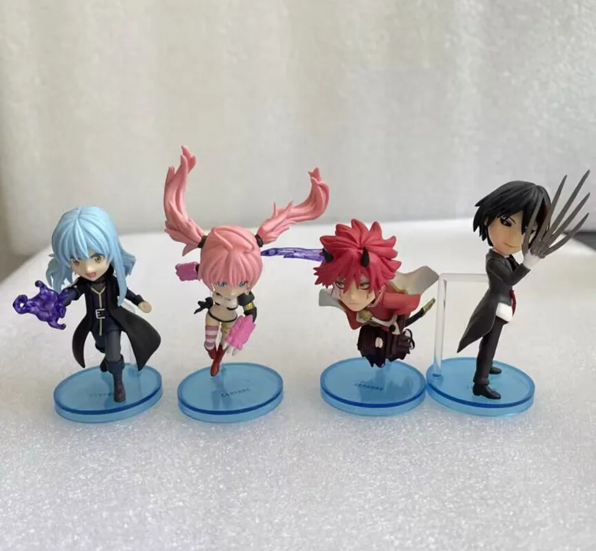 

2025 lowest price 4PCS/lot Japanese original anime figure Rimuru Tempest Q ver action figure collectible model toys for boys