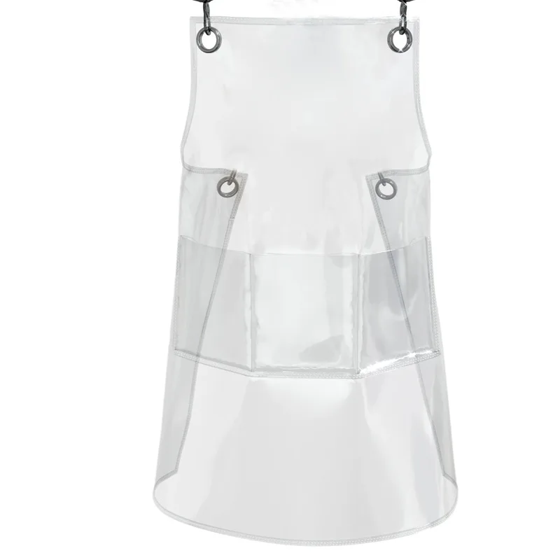 Fashionable transparent apron waterproof oil proof coffee hairdresser hot dye plastic hairdresser work clothes