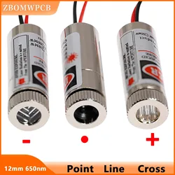 650nm Laser Point /Line/Cross 12mm Red Line Industrial Module 5mw Adjustable Focal Length